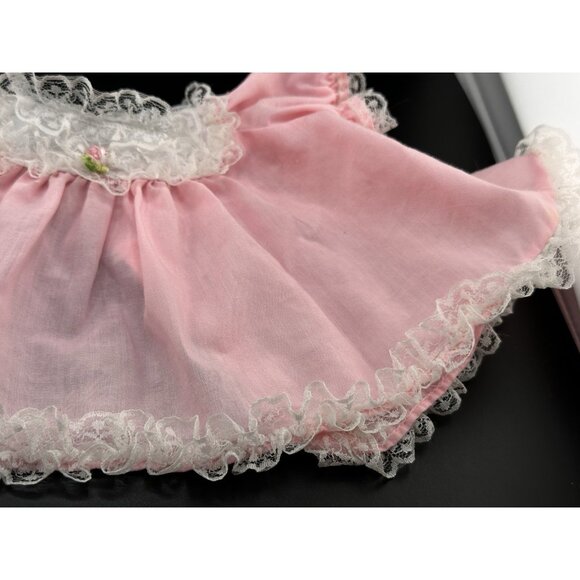Vtg Cabbage Patch Kids Doll Clothes Pink Frilly A-line Lacy Dress Coleco Preemie - Picture 6 of 16